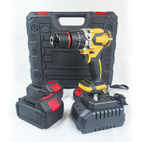 Perceuse à percussion sans fil rechargeable 21V 7500 tr/min à moteur sans balais, 3 vitesses, multifonction, portable, avec mandrin 1/2 pouce, batterie au lithium
