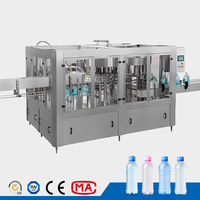 Machine de remplissage automatique de bouteilles d'eau 8000 BPH, rinçage, remplissage et bouchage de bouteilles PET pour usine d'eau minérale