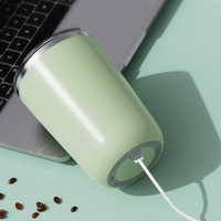 Tasse de voyage magnétique en acier inoxydable rechargeable par USB de 350ml agitation magnétique automatique pour café thé lait-pour une utilisation en voiture