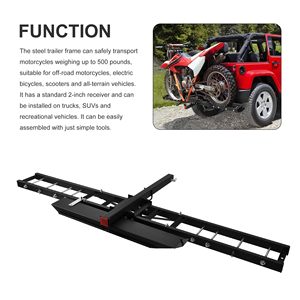 Personnalisable 500 Lbs Heavy Duty Car Suv Back Rear Trailer Hitch Mount Motorbike Motorcycle Carrier Rack - Product Image 3