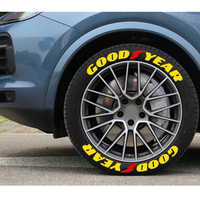 Autocollant personnalisé pour roues de 15'' à 24'', texte pour roues GOODYEAR, lettrage pour pneus de voiture