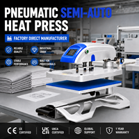 Nouvelle presse à chaud 16x20 à bras oscillant, machine automatique pour T-shirts, zone d'impression 40x50cm, compresseur d'air pneumatique 110V/220V