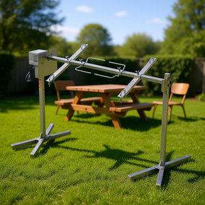 Parrilla Eléctrica Giratoria D0100HRSGC2 de 46 Pulgadas, Kit de Cocina para Asar de Acero Inoxidable con Control de Botones y Encendido Electrónico - Product Image 2