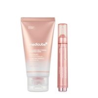 medicube Milky Collagen Double Glow Lock Duo Masque enveloppant laiteux au collagène et sérum booster 130DaCollagen Niacinamide