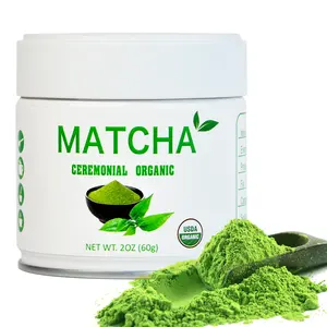 Vente en gros de thé vert pur de qualité cérémonielle naturelle biologique à 100%, poudre de matcha biologique