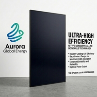 Module Solaire Monocristallin Tout Noir 600-660W, Efficacité 24%, Panneau Photovoltaïque pour Toit Résidentiel, Cellule BC