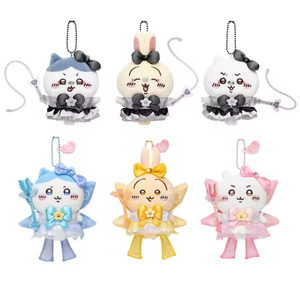 可爱动漫毛绒钥匙扣套装Usagi Momonga Hachiware迷你人物娃娃圣诞毛绒玩具圣诞礼物吊坠 - Product Image 2