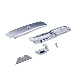 Custom Sliding Blade Multi Knife Aluminium Utility Knife Snap Off Auto Retractable Blade Stationery Pocket Knife