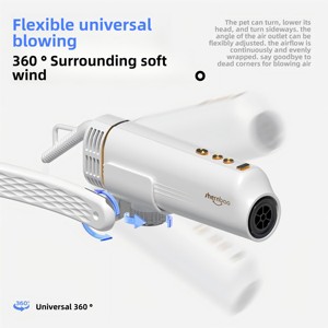 เครื่องเป่าขนสัตว์เลี้ยงแบบแขวนคอ 1200w เครื่องเป่าขนสัตว์เลี้ยงแบบติดคอ สำหรับกรูมมิ่ง ไม่ต้องใช้มือเป่าขนแมว <span class=keywords><strong>Shernbao</strong></span> 258 กรัม OEM ODM - Product Image 4