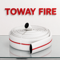 Polyester tuyau d'incendie à veste unique 0.8Mpa pression de travail tuyau de décharge d'eau plat tuyau d'incendie TOWAY FIRE