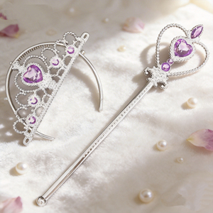 BELLE WORLD Set di Accessori da Principessa con Bacchette, Tiare e Corone per Bambine, per Feste di Compleanno - Product Image 4