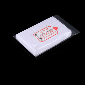 Tampons jetables pour enlever le vernis à ongles, 6x4cm, 400 pièces, tampons en coton blanc pour usage général - Product Image 1