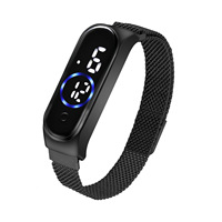 Montre poignet à écran tactile étanche nouvelle montre numérique à led à la mode avec bracelet en alliage coloré