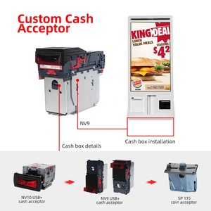 KFC Restaurant hd Interactive Screen 32inch Self Service Payment Kiosk <b>With</b> <b>Printer</b> <b>Scanner</b> and Camera Burger Self Service - Product Image 5