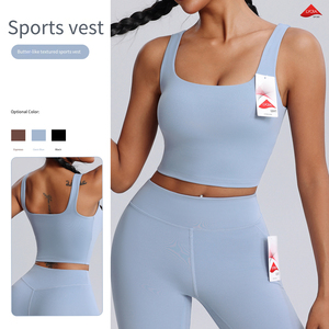 Top Deportivo Corto con Cuello Cuadrado Butterluxe para Mujer, Sujetador Deportivo Largo con Relleno para Yoga - Product Image 2
