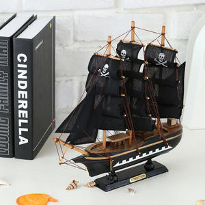 地中海風ホームデコレーション卸売 高級装飾木製工芸品 海賊帆船 - Product Image 2