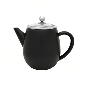 Bredemeijer Teapot Duet <b>Eva</b> Black Ceramic With Glass Lid 1.2L Tea Pot - Product Image 2
