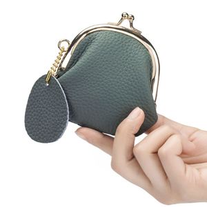 Monederos Pequeños Vintage de Cuero con Cierre de Broche para Mujer, Bolsos para Llaves, Bolsa de Almacenamiento con Cierre de Broche - Product Image 4