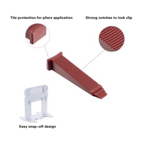 Gạch nhựa san lấp mặt bằng hệ thống 100 miếng san lấp mặt bằng Spacer clip và 100 miếng tái sử dụng nêm (1mm) - Product Image 4