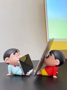 Tytopone Anime japonés Crayon Shin-Chan hecho a mano bata de dormir soporte de teléfono salvaje nuevo asistente modelo estatuilla de resina - Product Image 6
