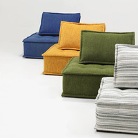 Ensemble de canapés modernes pour salon - Canapé en tissu rembourré en éponge réglable avec housse amovible pour petits appartements