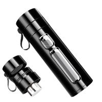 Bouteille en verre à Double paroi de séparation d'eau, avec filtre en acier inoxydable, préparation de thé, Logo personnalisé, ml