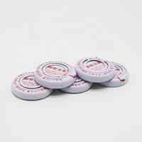 Bouchon de pression en métal blanc 42 mm pour huile moteur japonaise, avec languette en plastique anti-fuite