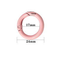 Anneau en O coloré en métal pour porte-clés, mousqueton de haute qualité, anneau à ressort rond en gros