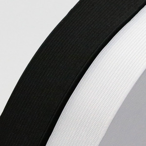 Bán buôn biểu tượng tùy chỉnh băng đàn hồi 25mm 30mm 35mm 40mm 45mm đen trắng dệt kim ban nhạc vải băng Polyester + Latex Oeko-Tex - Product Image 4