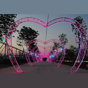 Tùy chỉnh 3D LED hình trái tim Arch Motif đèn IP65 đánh giá ngoài trời PVC Wedding & giáng sinh trang trí kỳ nghỉ - Product Image 2