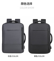 Sac à dos pour ordinateur portable unisexe en tissu Oxford imperméable avec fermeture éclair et port USB, design intelligent, qualité supérieure, idéal pour l'école, les voyages et les affaires