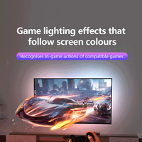 Banqcn Bande lumineuse LED intelligente pour écran de bureau PC TV, multicolores, changeables, rétroéclairage Ambilight, synchronisation musicale RGBIC