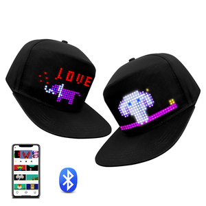 Luminous Baseball Cap Multi Language Display <span class=keywords><strong>LED</strong></span> Hat Rolagem Mensagem RGB <span class=keywords><strong>LED</strong></span> Cap USB Carregamento Programável <span class=keywords><strong>LED</strong></span> Caps e chapéus - Product Image 3