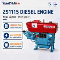 Moteur diesel 4 temps 20 CV, groupe électrogène stationnaire, utilisation agricole et marine, design compact