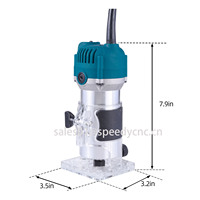 Enrutador recortador de madera manual para carpintería, fresado laminado, grabado, carburo de tungsteno eléctrico, 800W para herramienta de enrutador de madera