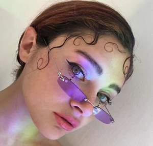 Donne uomo 2024 metallo Hip Hop piccoli <span class=keywords><strong>rettangolari</strong></span> senza montatura <span class=keywords><strong>occhiali</strong></span> <span class=keywords><strong>da</strong></span> <span class=keywords><strong>sole</strong></span> - Product Image 1