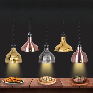 Lampada isolante per alimenti estensibile, lampada riscaldante a sospensione per ristoranti, mense, fast food, 275 watt - Product Image 3