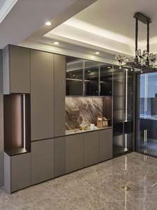 Buffet de rangement premium avec portes en verre et étagères réglables pour la cuisine - Product Image 6