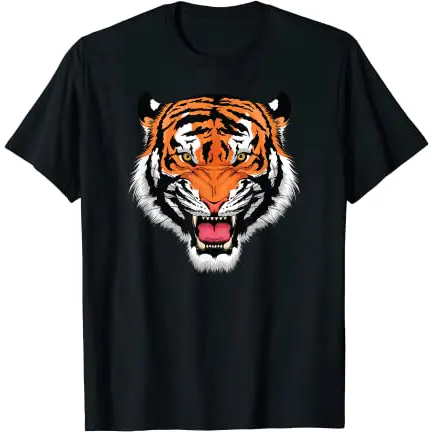 Hırıltı ağız açık Bengal kaplan T-Shirt