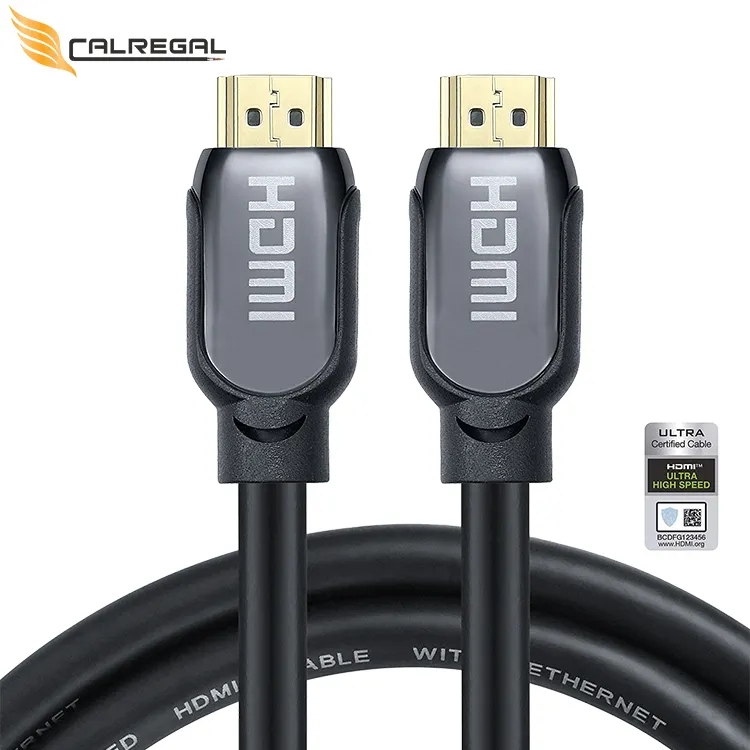 كابل HDMI 2.1 عالي الجودة ذكر-ذكر 1 متر 1.5 متر 2 متر 3 متر 5 متر 48 جيجا بايت/ثانية 7680 بكسل 8K مخصص من المصنع مباشرة