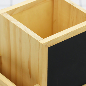Table bureau décor personnalisé tableau noir <span class=keywords><strong>craie</strong></span> écriture pin massif table en bois stylo <span class=keywords><strong>porte</strong></span>-<span class=keywords><strong>crayon</strong></span> support boîte pour stylos - Product Image 4