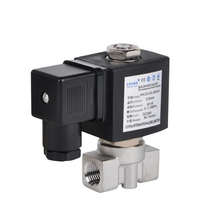 Vanne solénoïde pneumatique miniature COVNA HK-02 1/4 pouce 2 voies 12V CC normalement fermée en acier inoxydable pour commande urgente - Product Image 2