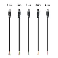 Connecteurs M12 en nylon étanches personnalisés, cordon d'alimentation IP67 2-8P, tête simple soudée à l'extrémité, utilisation intérieure/extérieure
