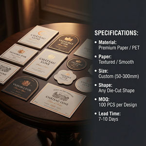 Étiquette de bouteille de vodka minimaliste nordique, autocollant personnalisé en feuille d'argent avec motif de cristal de glace sur <span class=keywords><strong>film</strong></span> transparent pour gin et spiritueux - Product Image 4