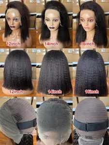 Pronta per la spedizione di parrucca capelli umani lisci lisci e lisci 13x4 parrucche anteriori in pizzo Perruque Cheveux Humains Yaki <span class=keywords><strong>bob</strong></span> parrucca in pizzo - Product Image 4