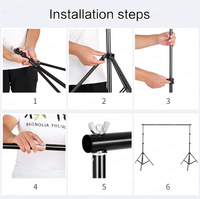 Matériel en alliage d'aluminium et nylon Kit d'équipement de photographie Softbox Lighting Stand Cantilever Tripod Photo Studio Background Support