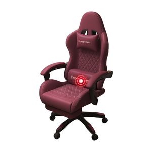 Chaise de jeu ergonomique moderne minimaliste en cuir PVC <span class=keywords><strong>vert</strong></span>, mobilier de <span class=keywords><strong>bureau</strong></span> et de salle de jeux avec matériau en cuir PU et acier inoxydable - Product Image 2