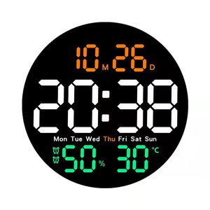 Large Digital Wall <b>Clock</b> Remote with Jumping Seconds Big <b>LED</b> Display with Temperature Humidity Display for Living Room - Product Image 4