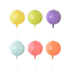 Inflatable Helium kim loại mờ macaroon màu 22inch khổng lồ 60 inch lá tròn giáng sinh vui vẻ trang trí năm mới bóng 4D - Product Image 3