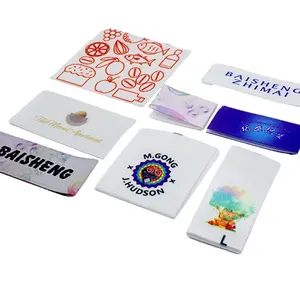 Garment Dye Sublimation Labels Preço Fábrica Logotipo Marca Personalizada Vestuário Etiquetas Tecidas para Vestuário